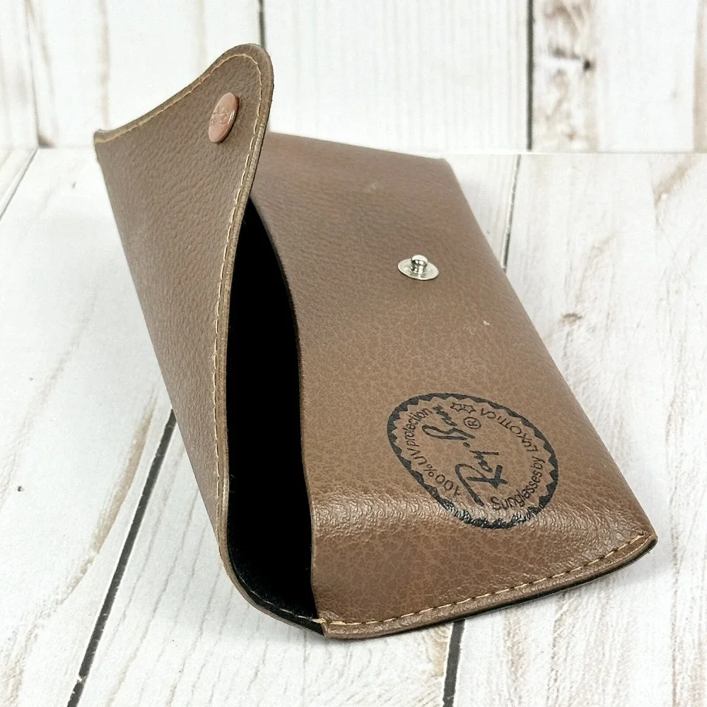 Lot Of 2 Ray Ban Sunglasses Cases Brown And Black Vinyl